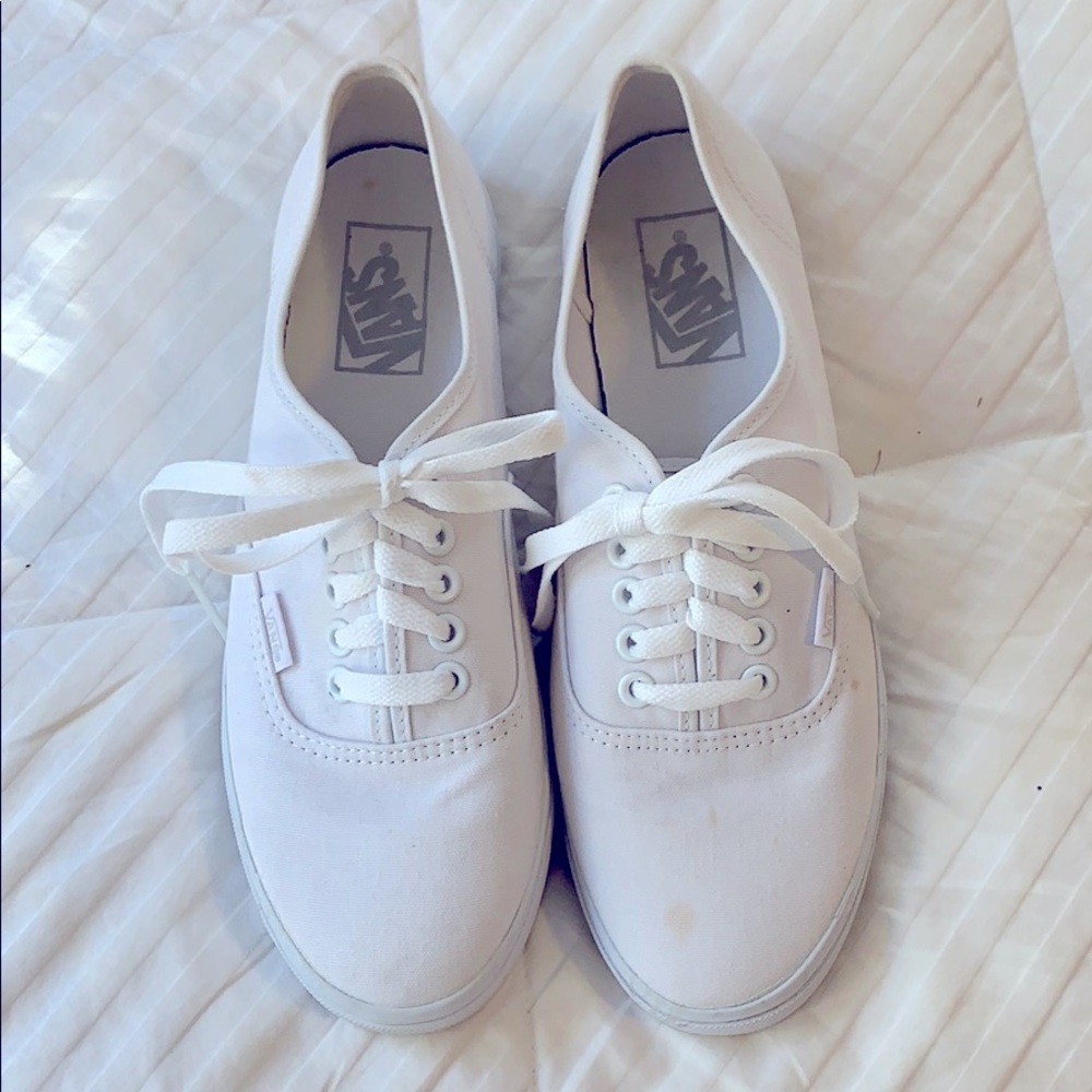 Classic White Vans Lace-Up Shoes